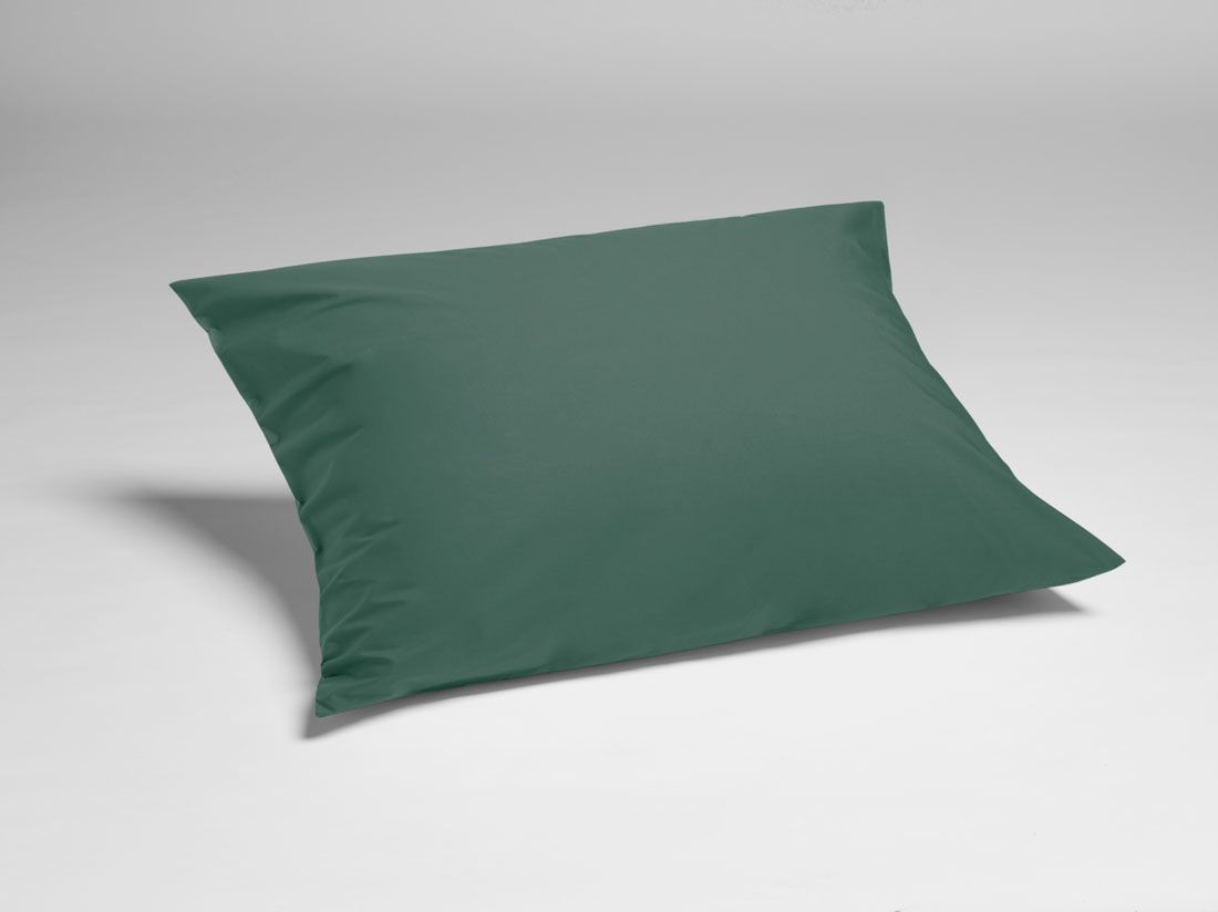 Parure de lit percale de coton vert forêt