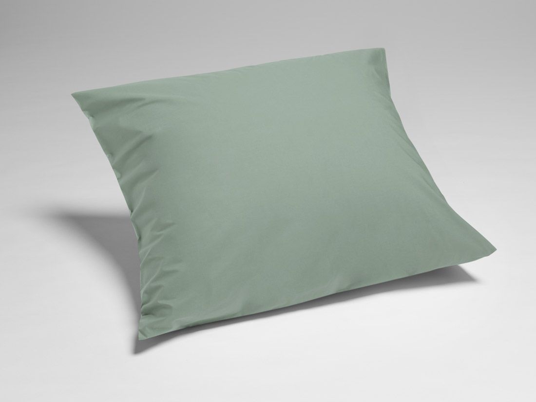 Parure de lit percale de coton vert jade