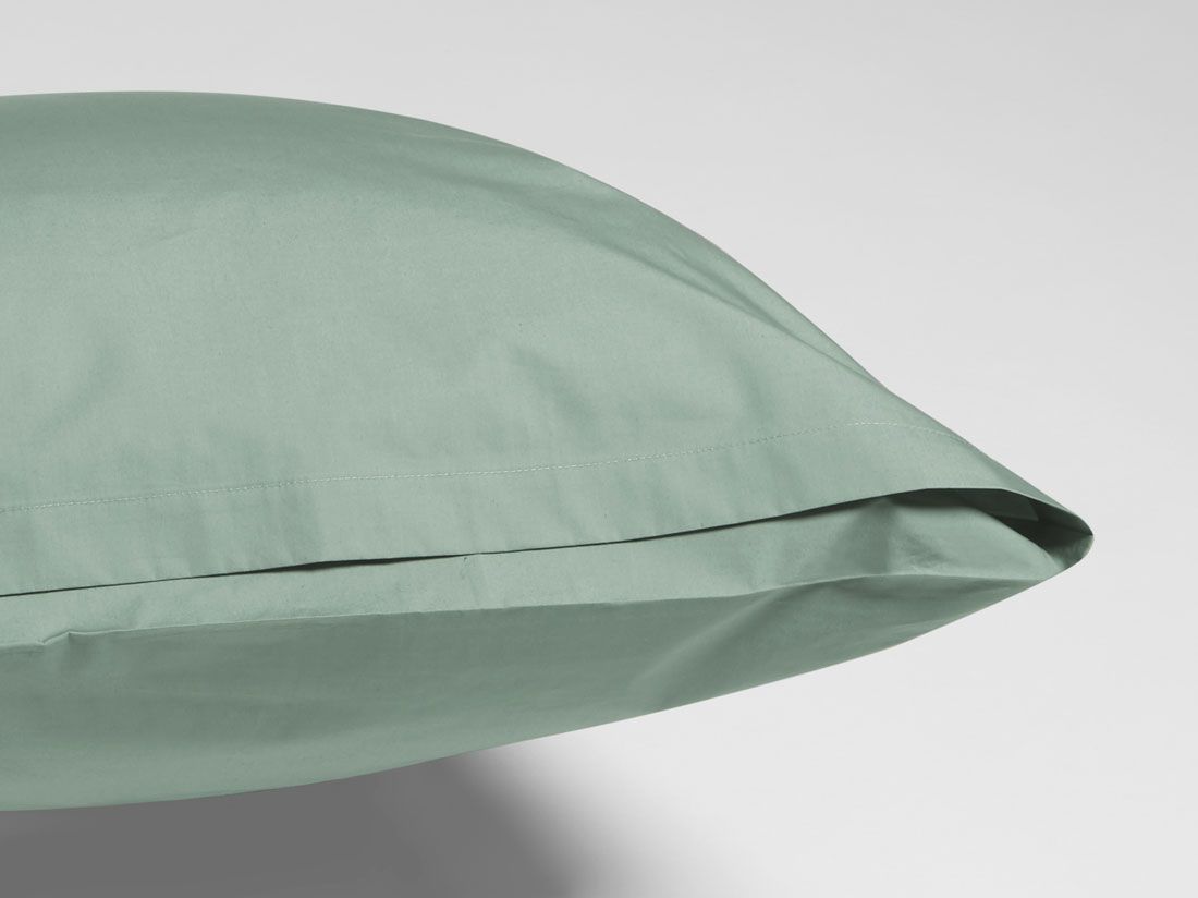 Dekbedovertrek percal katoen double face jade/forest green