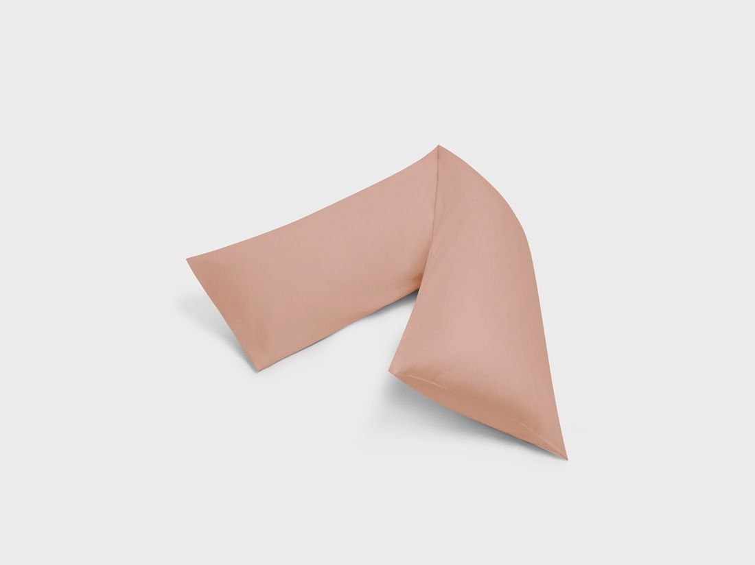 Taie de traversin satin de coton rose cosmos 37x160