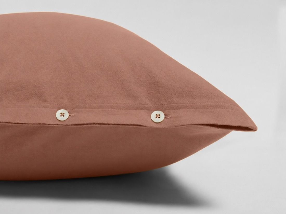 Parure de lit flanelle de coton café au lait