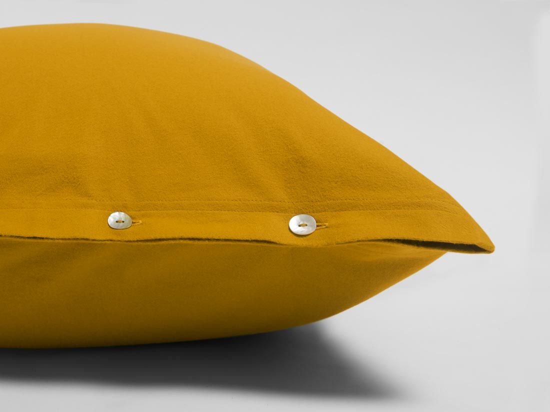 Pudebetræk bomuldsflonel indian yellow