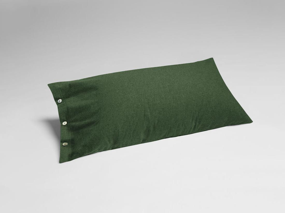 Pudebetræk bomuldsflonel moss green