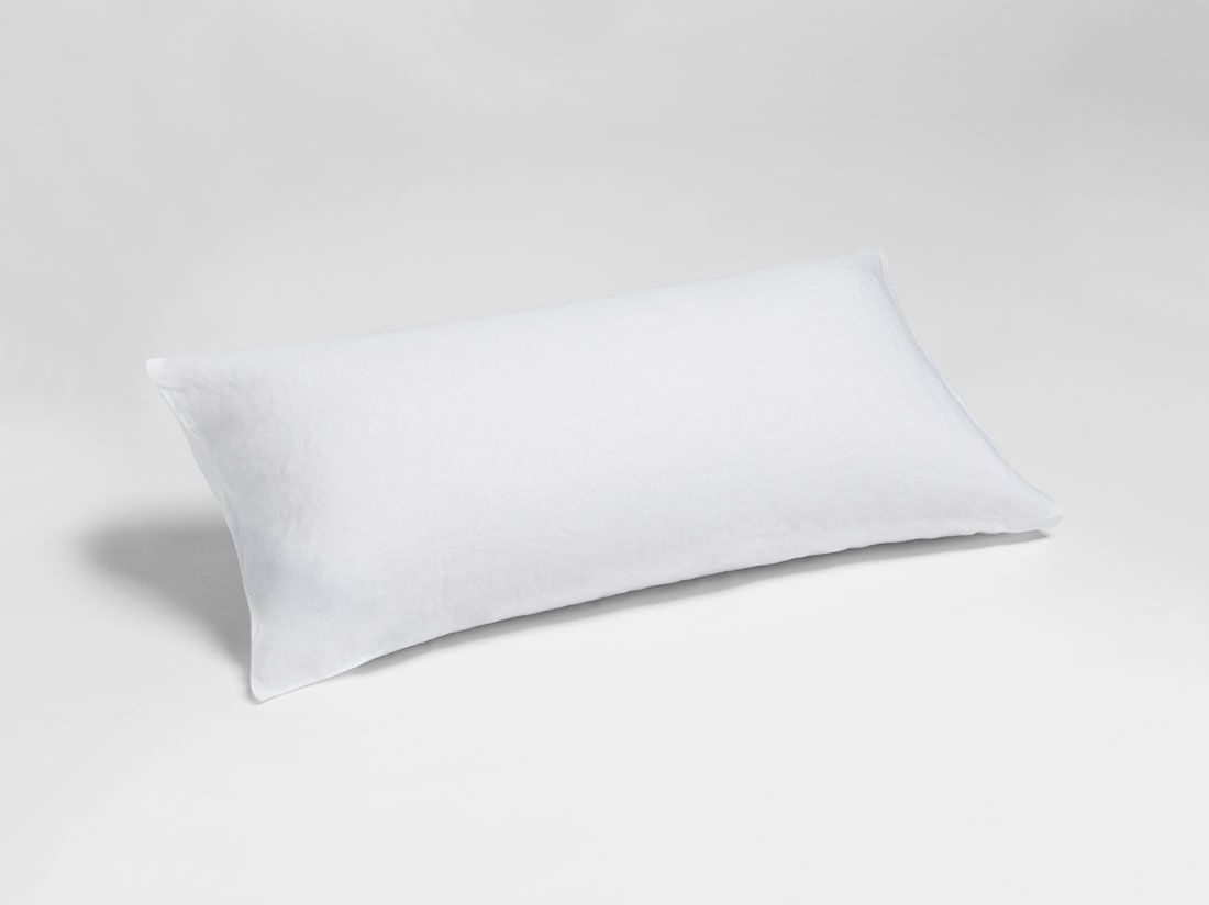 Pudebetræk vasket hør pure white