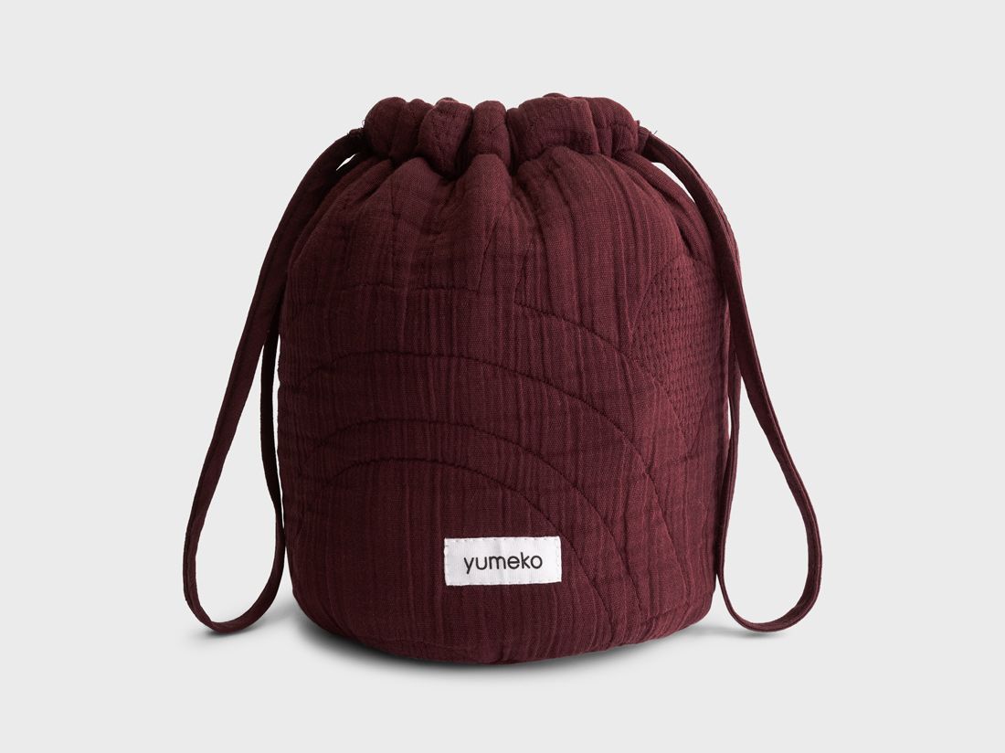 Pouch mousseline katoen arch bordeaux