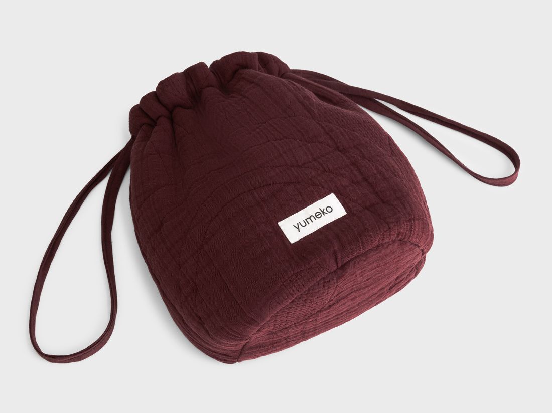 Pouch mousseline katoen arch bordeaux