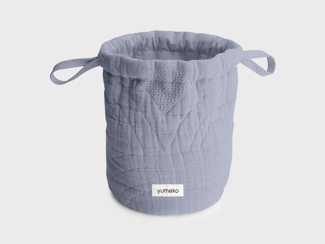Pochette en mousseline de coton arc bleu lavande