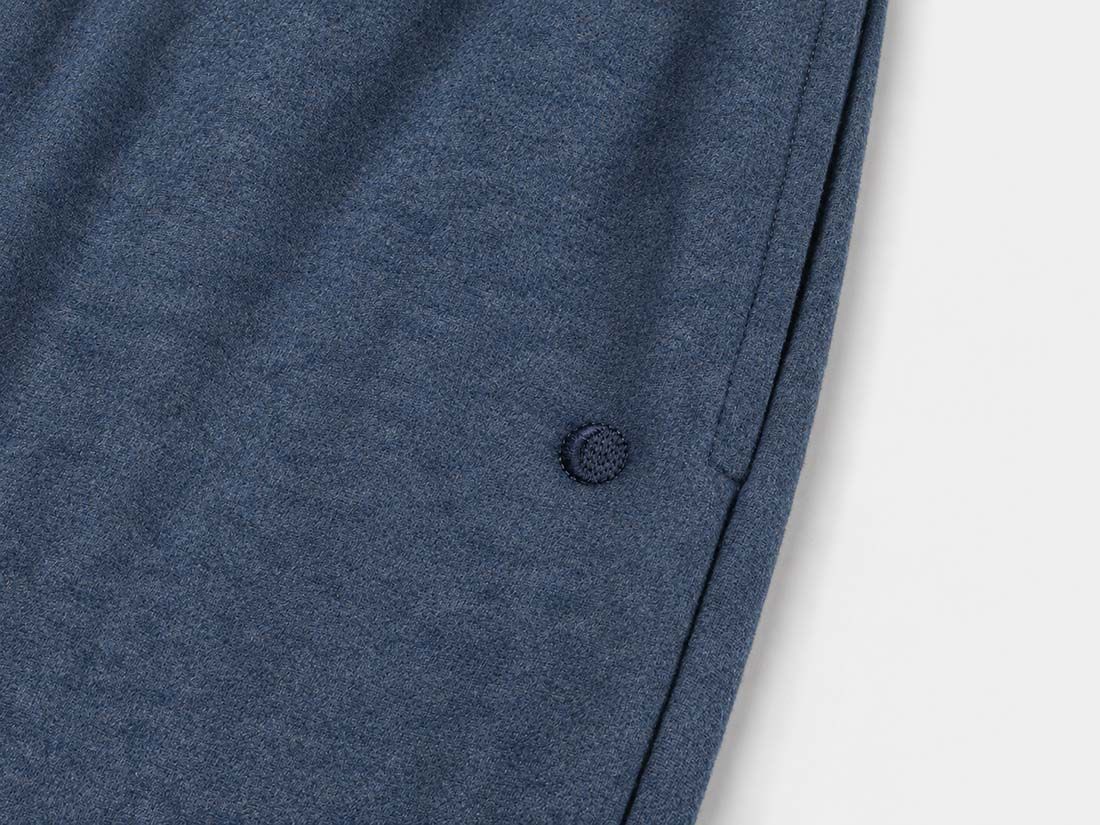 Pyjamabroek heren flanel denim blue