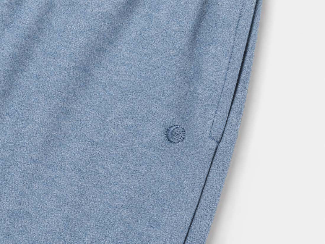 Pantalon de pyjama femme flanelle de coton bleu clair