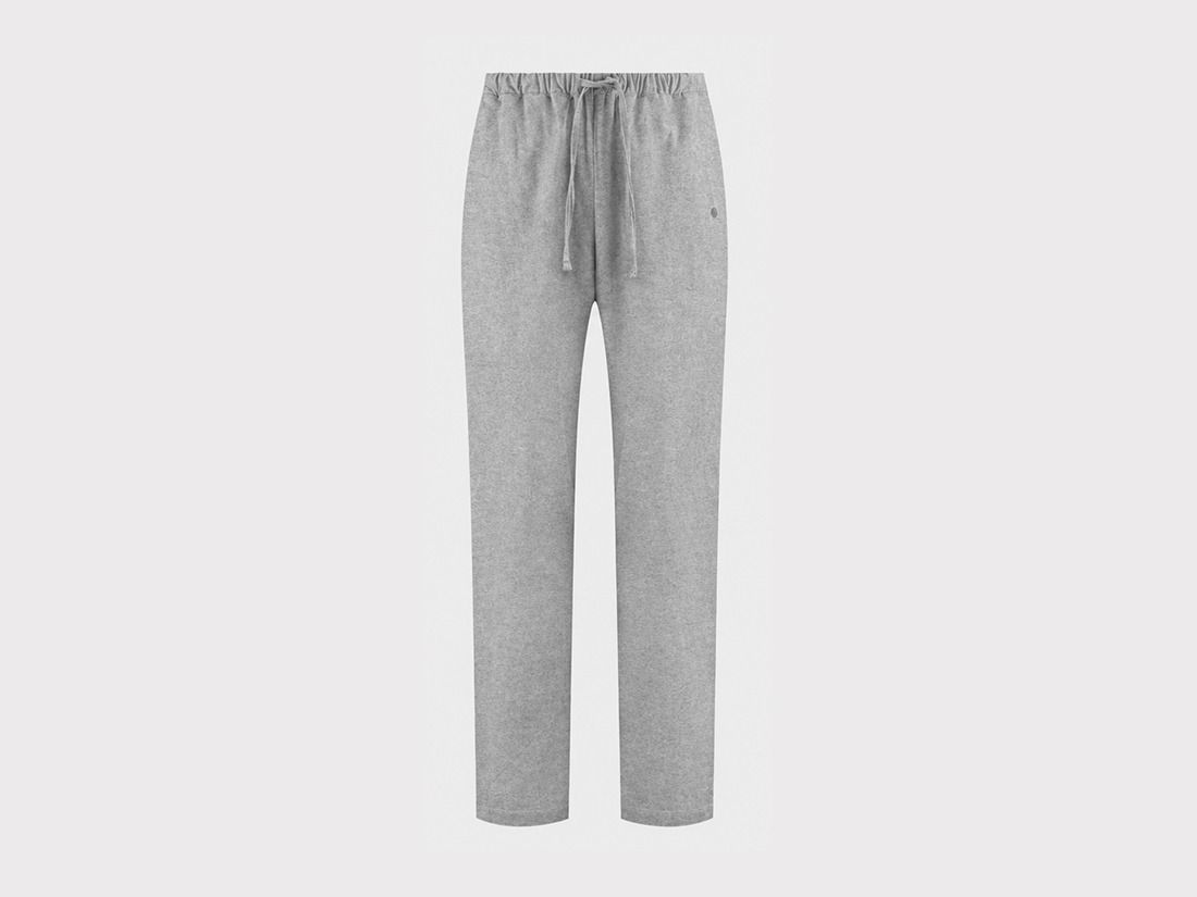 Pyjamabroek heren flanel light grey