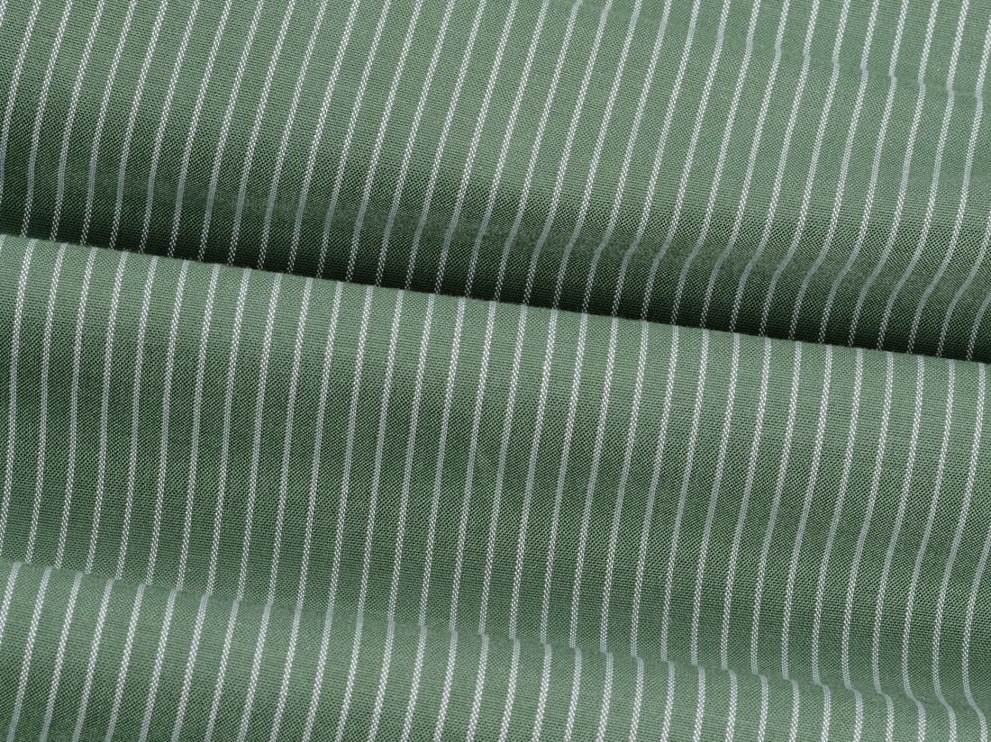 Pyjamasbyxor unisex bomull TENCEL™ green/white stripe