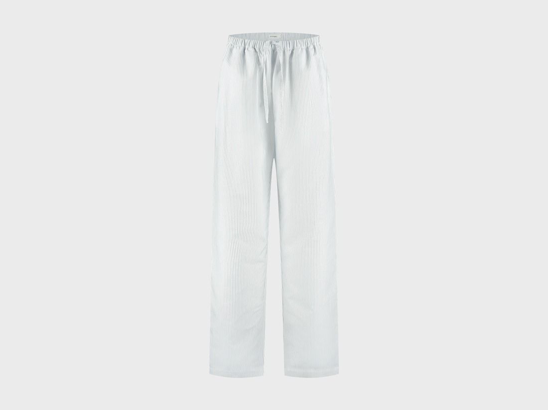 Ensemble de pyjama femme coton TENCEL™ à rayures blanc/bleu