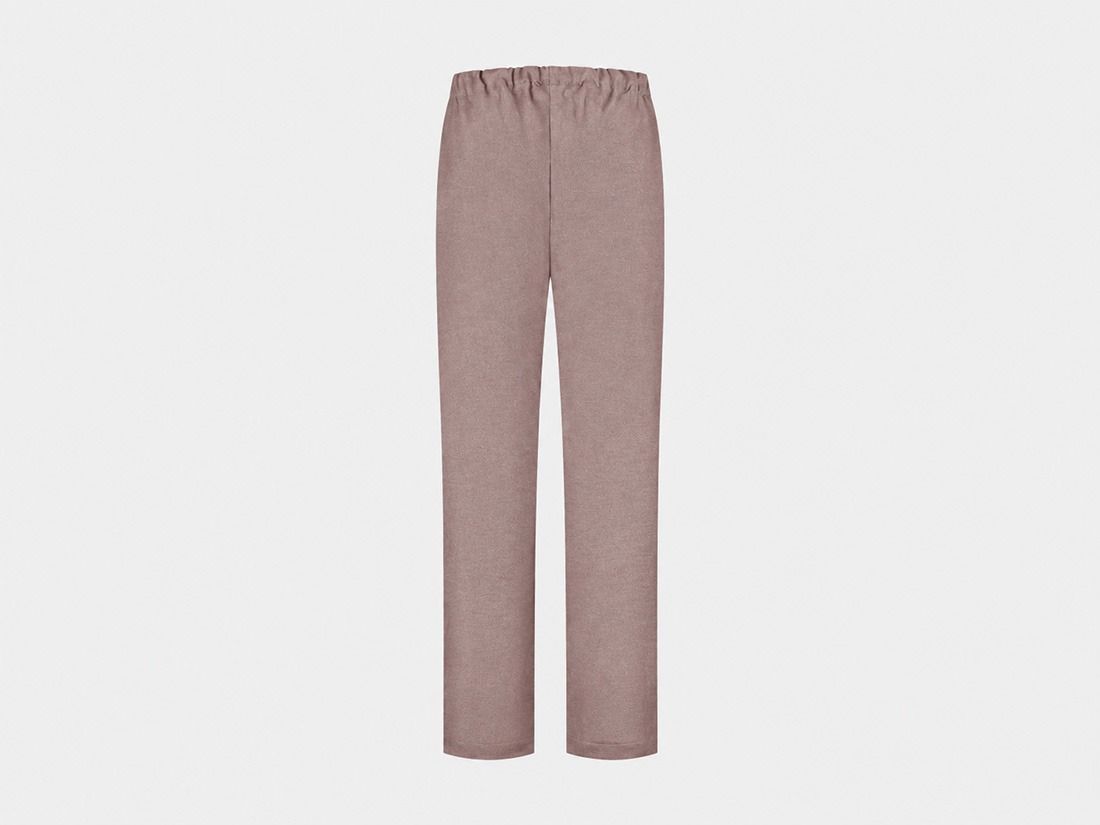 Pyjamabroek dames flanel mauve chambray