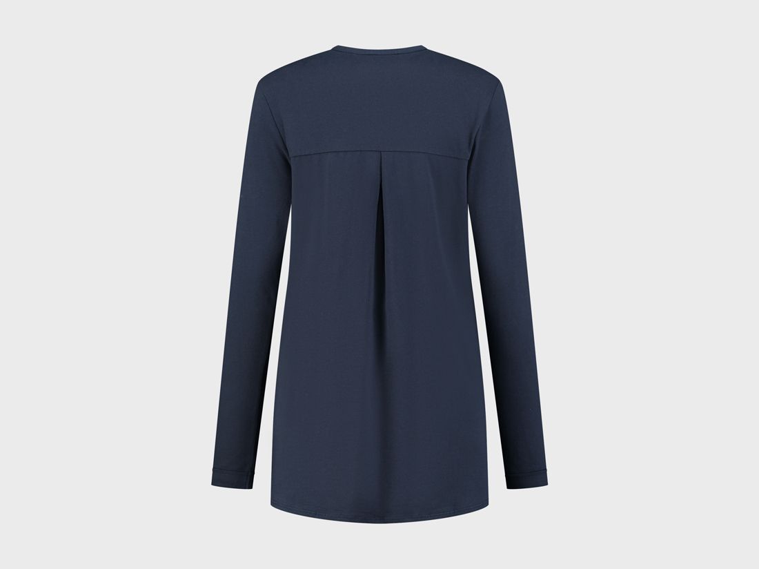 Pyjamaoberteil Damen Jersey Midnight Blue