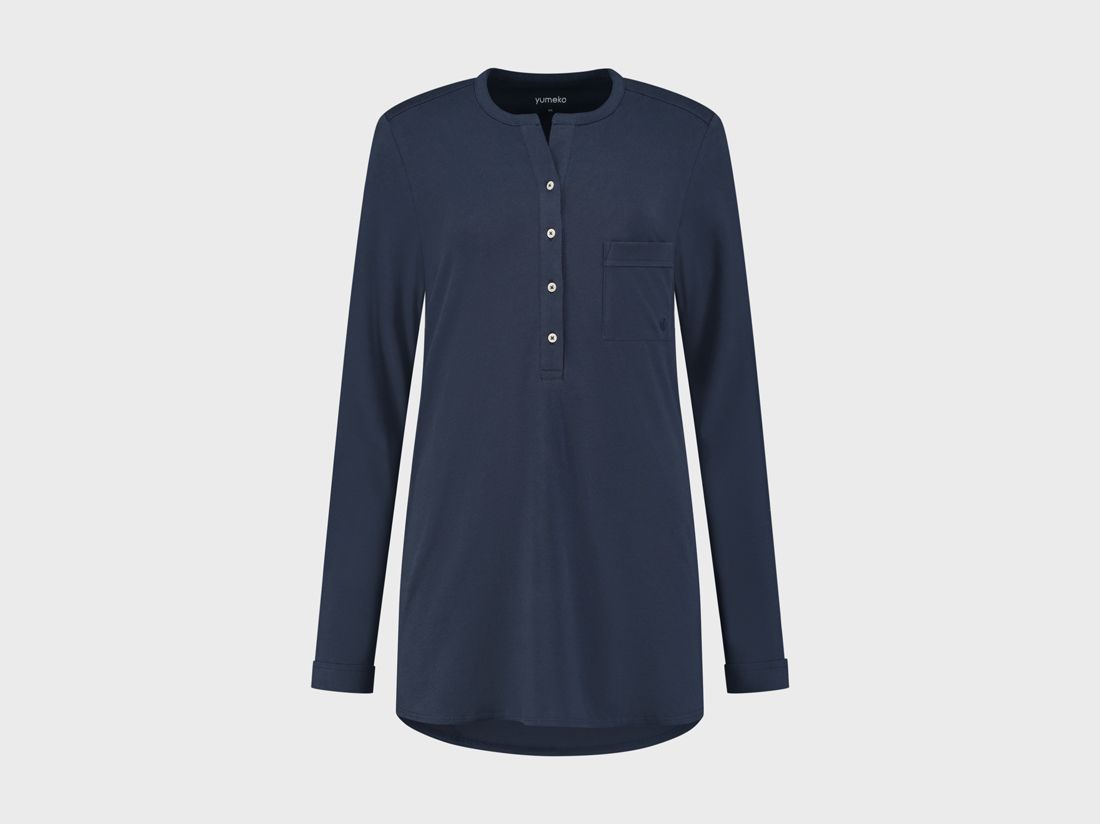 Pyjama-Set Damen Jersey Midnight Blue