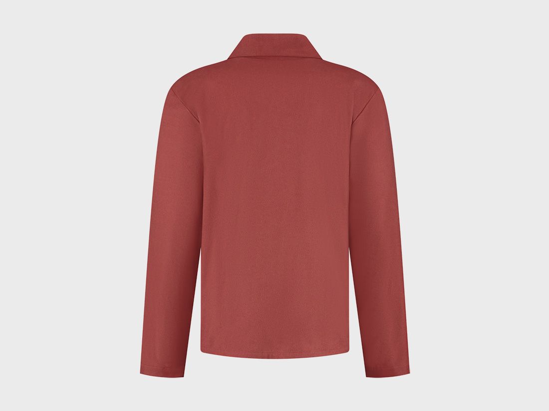 Chemise de pyjama flanelle de coton pour homme velours rouge