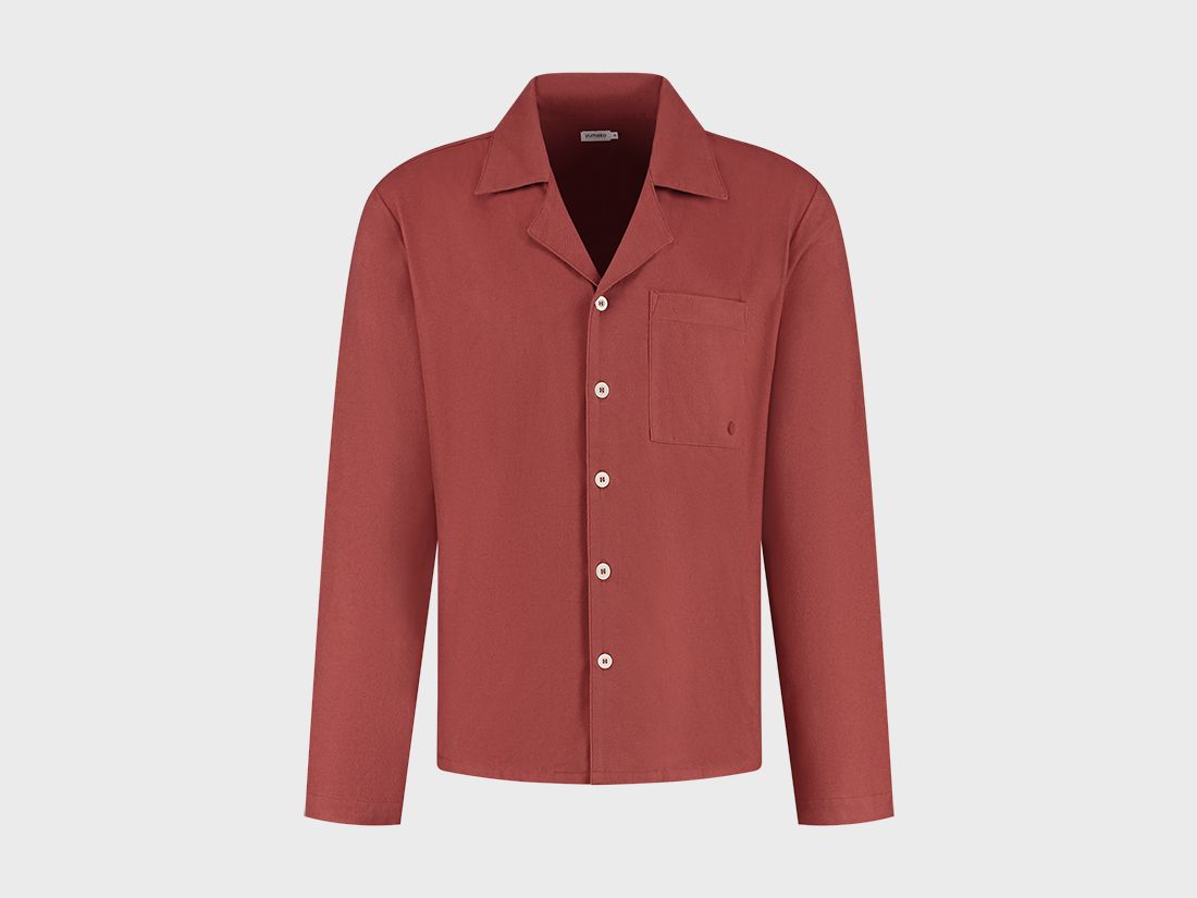Ensemble de pyjama flanelle de coton pour homme velours rouge