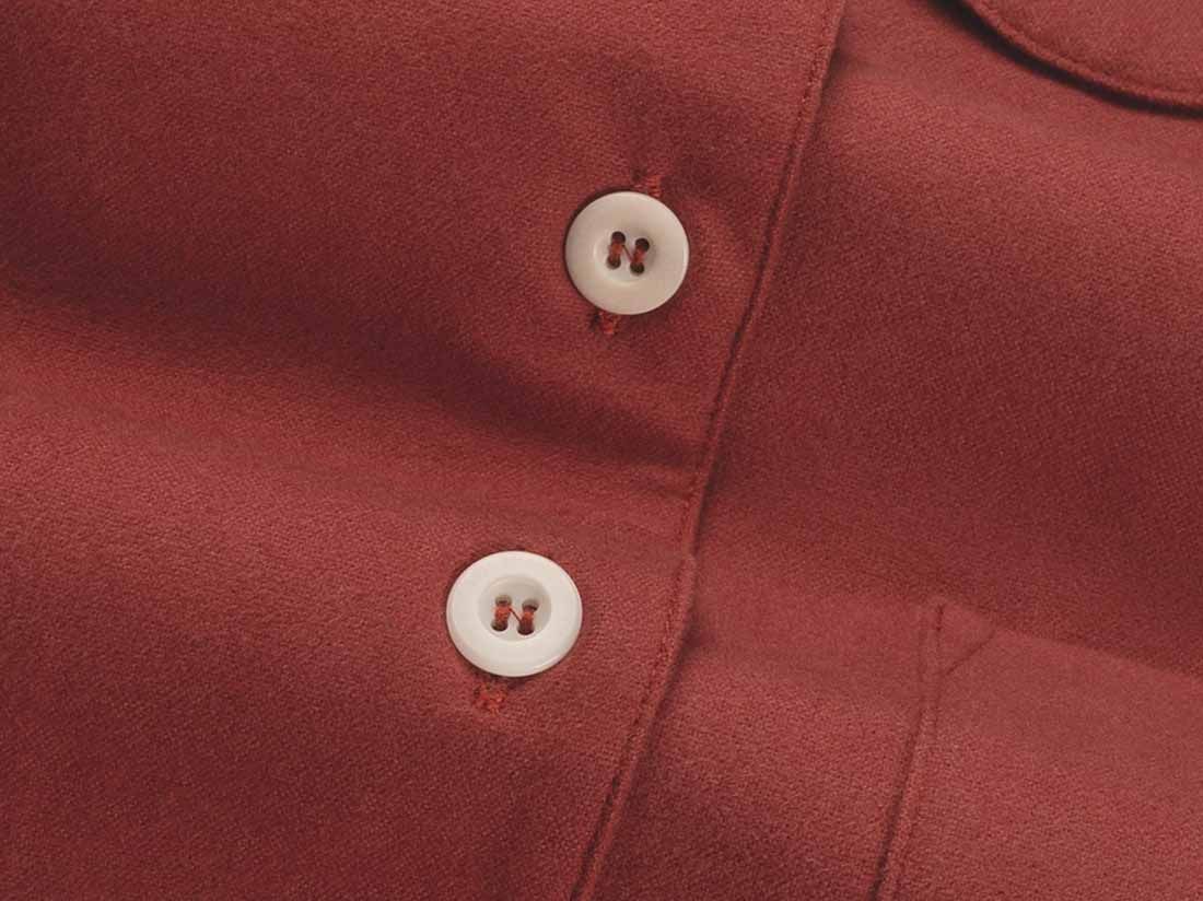 Pyjamaoberteil Damen Flanell Red Velvet