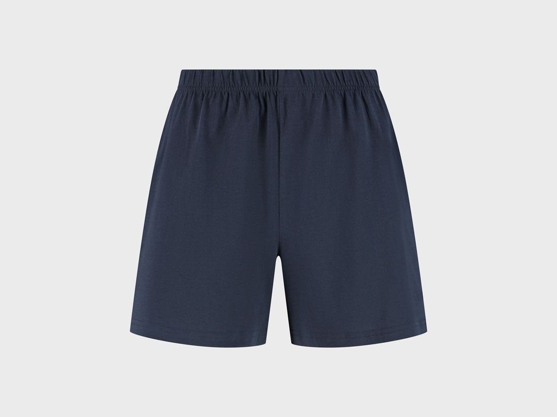 Pyjama-Set Damen Kurz Jersey Midnight Blue