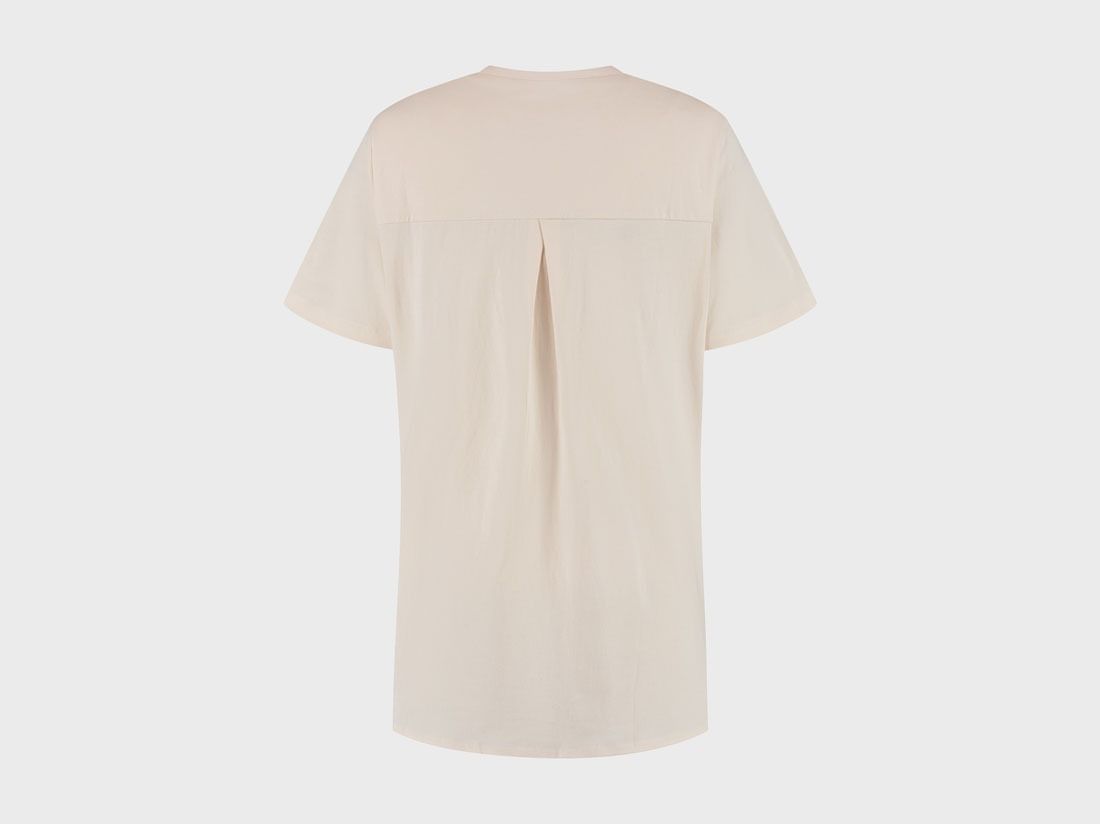 Pyjama-T-Shirt Damen Jersey Sunrise White