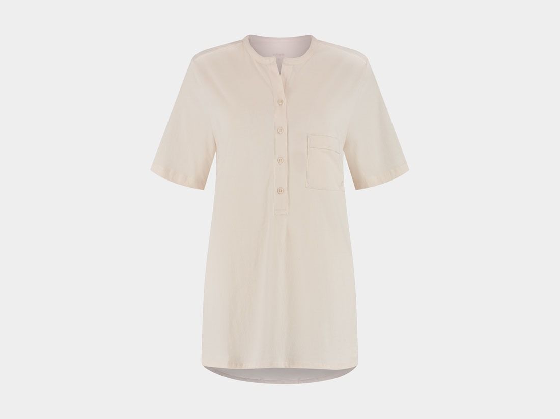 Pyjama-T-Shirt Damen Jersey Sunrise White