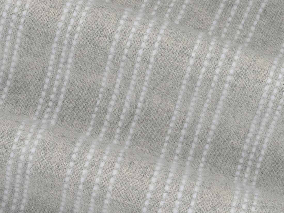 Pyjamaoberteil Damen Flanell Light Grey/white Stripe