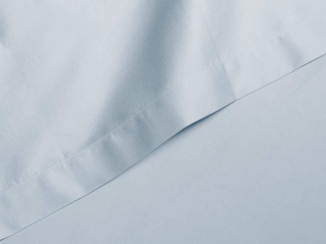 Børnelagen bomuldssatin sky blue