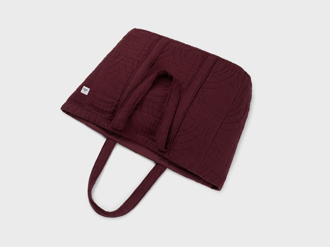 Shopper Musselin-Baumwolle Arch Bordeaux