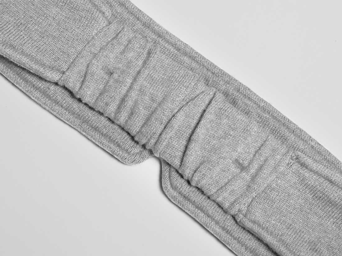 Masque de nuit coton tricoté coton mélange gris