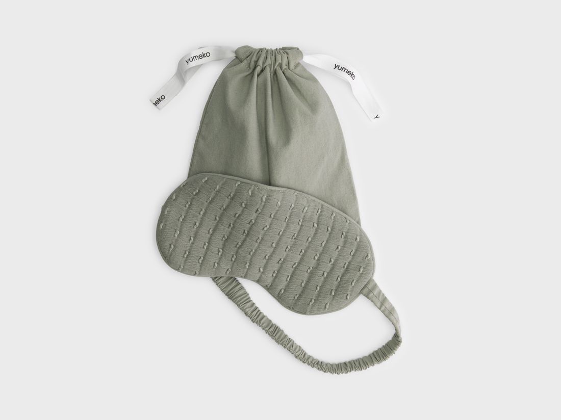 Sovmask bomullsmuslin sage green