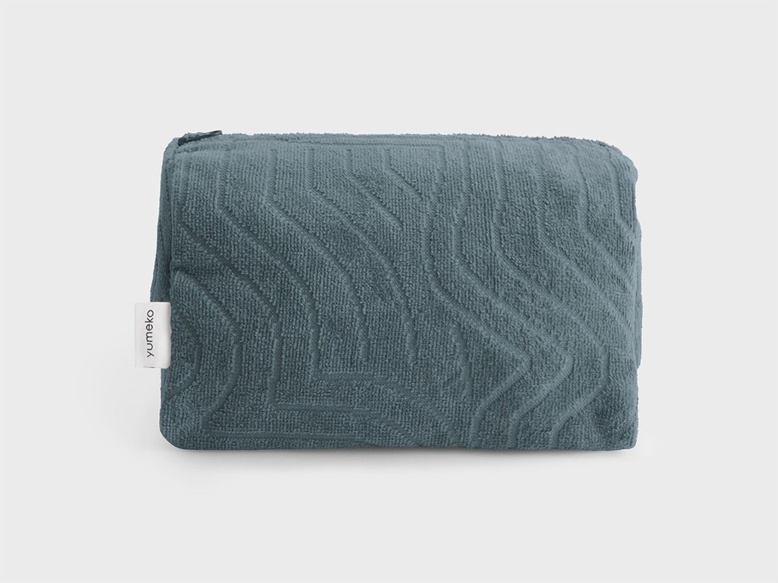 Kulturbeutel Velours Pebble Blue