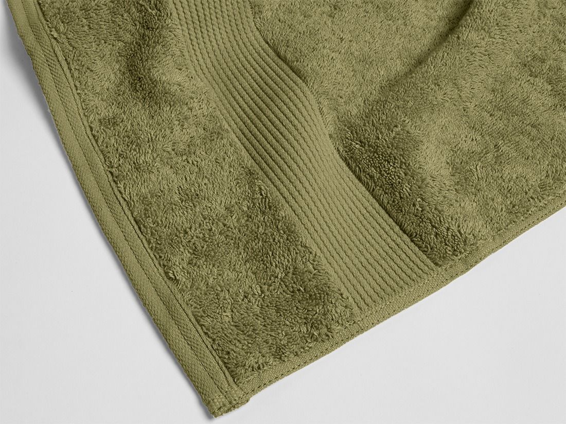 Serviette de bain éponge vert olive 70x140 - 2 pcs