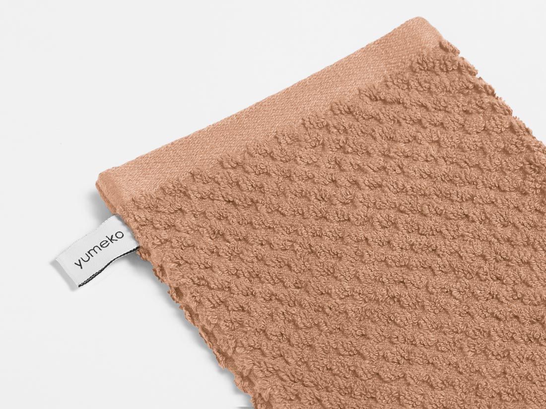 Gants de toilette nid d'abeille miel 15x22 - 4 pcs