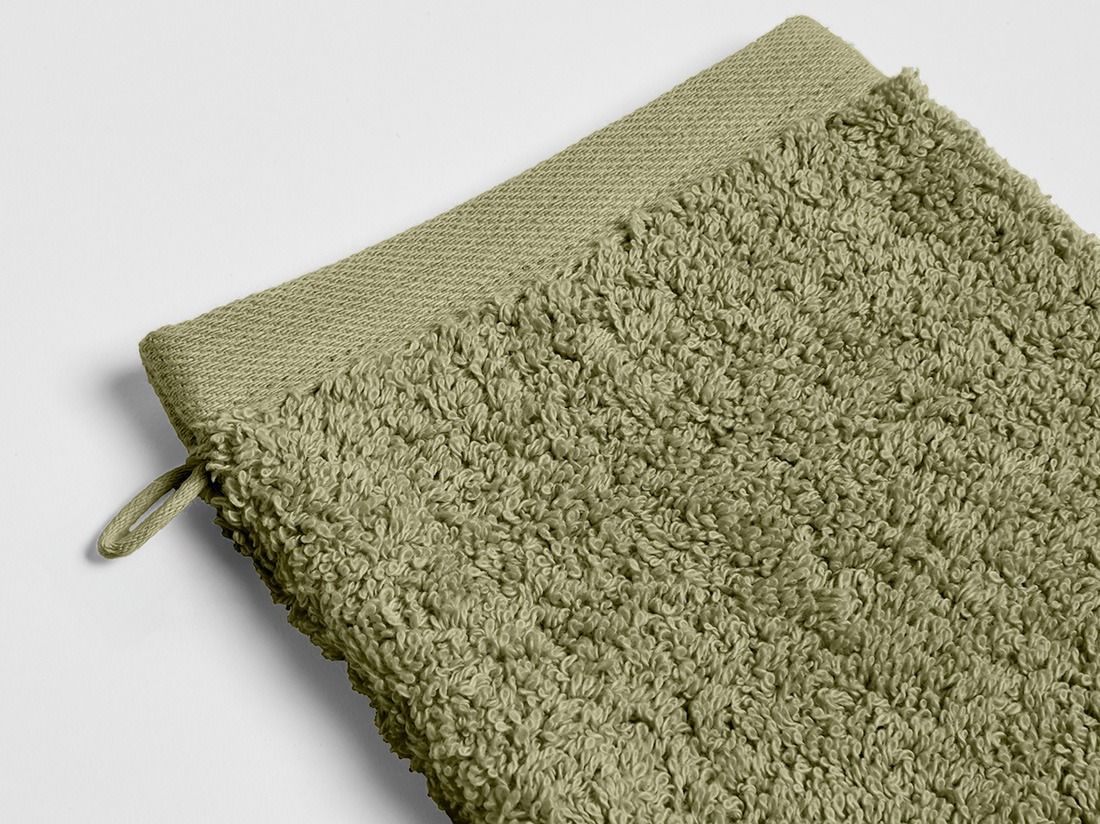 Tvättlappar terry olive green 15x22 - 4 stycken
