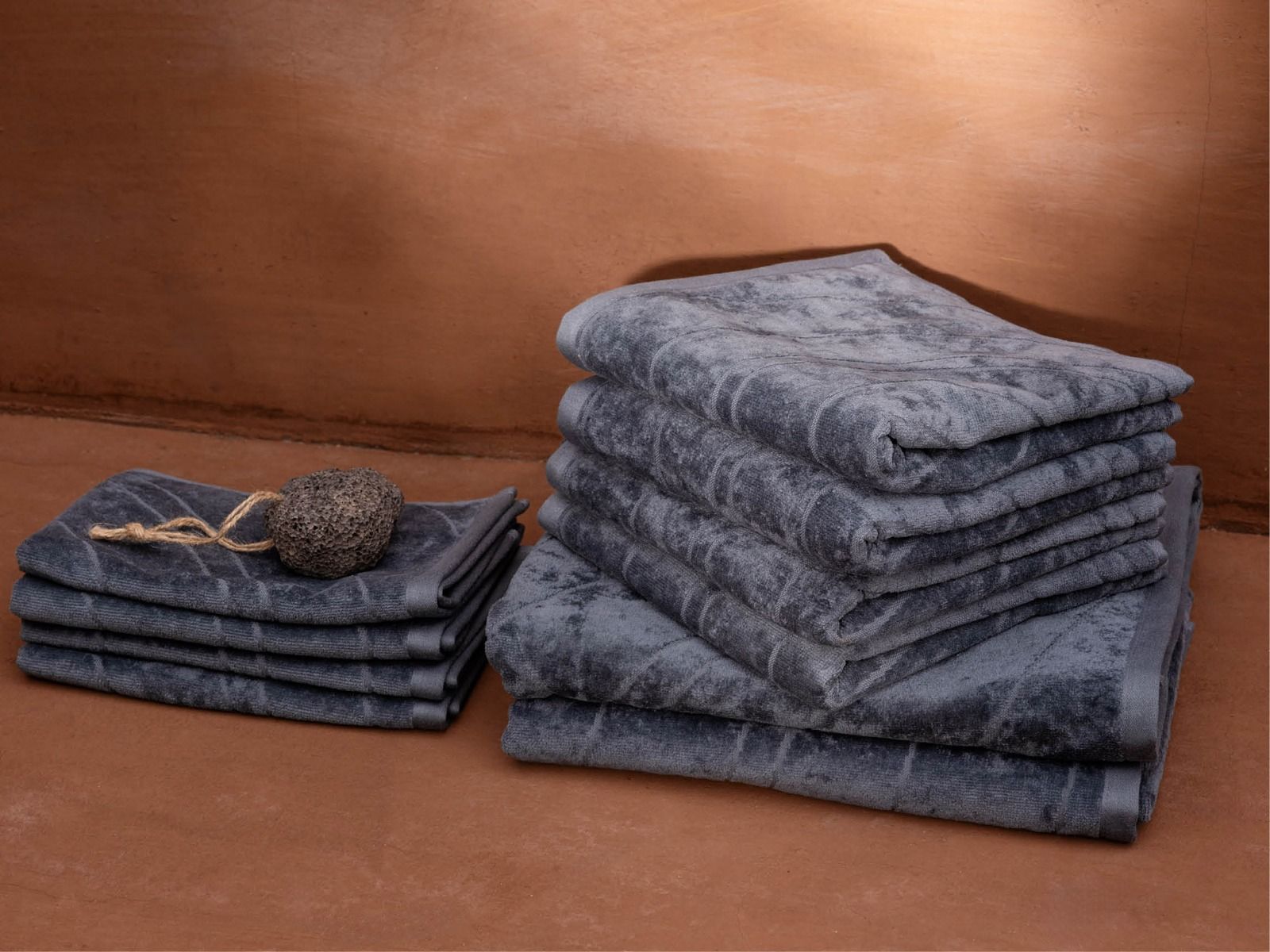 Duschtücher Velours Pebble Blue 70x140 - 2 st