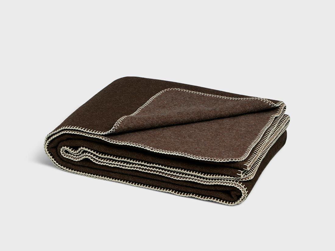 Tæppe uld chestnut 150x220