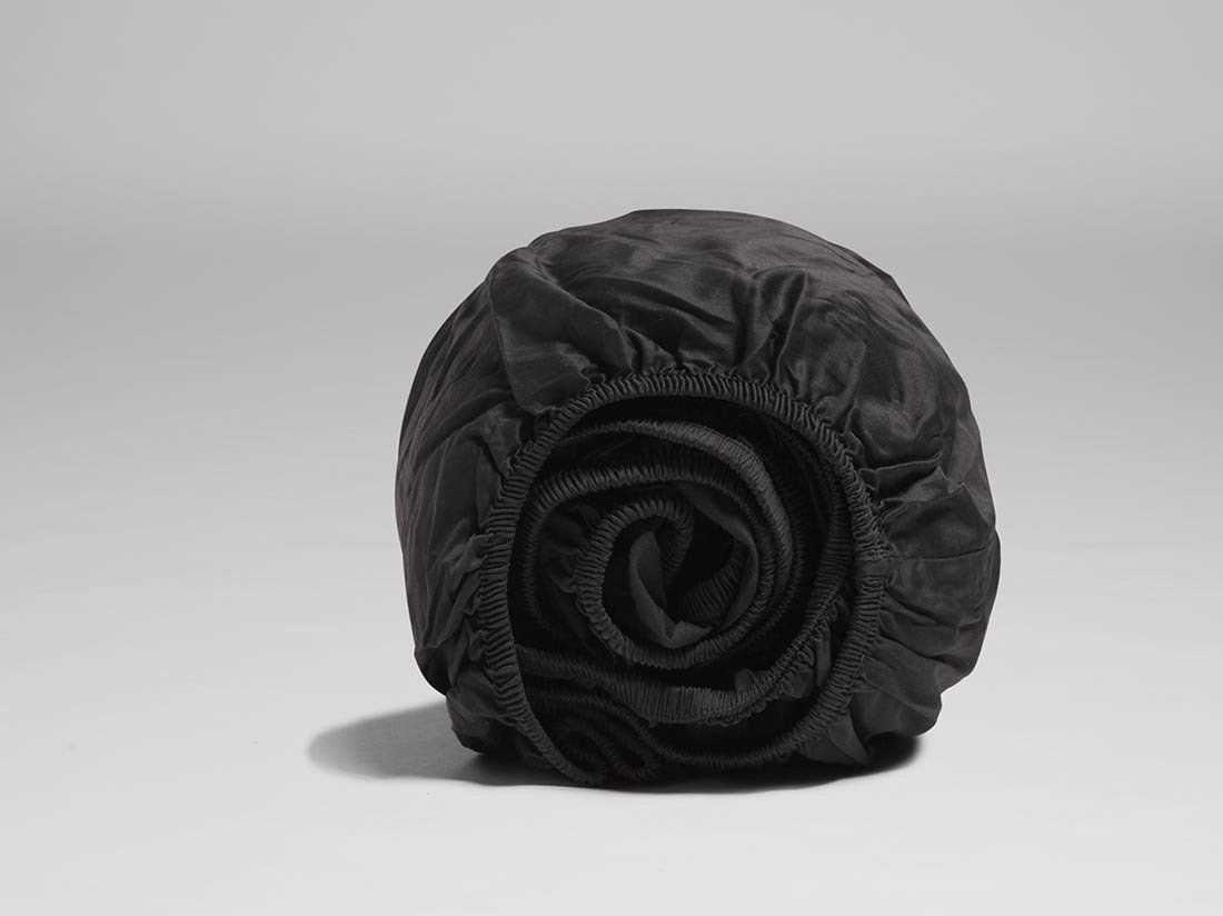 Dra-på-lakan percale dark grey 90x210x30