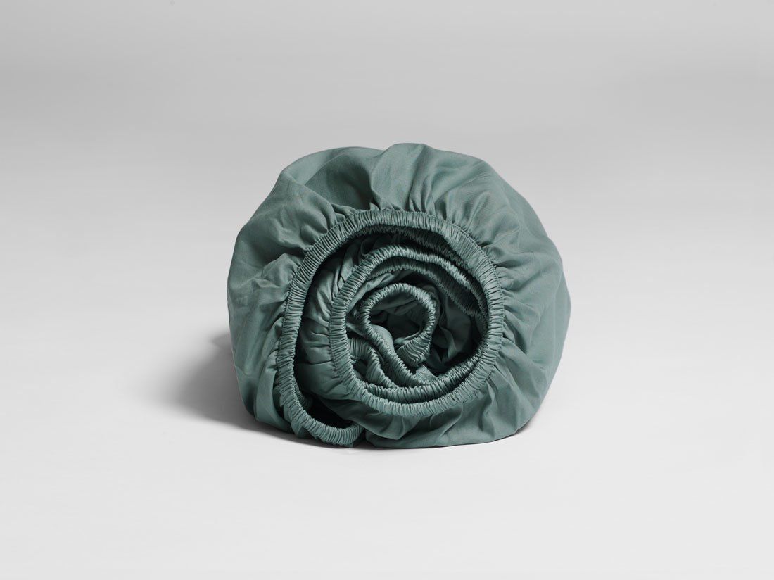 Spannleintücher Baumwollsatin Deep Green 180x200x30