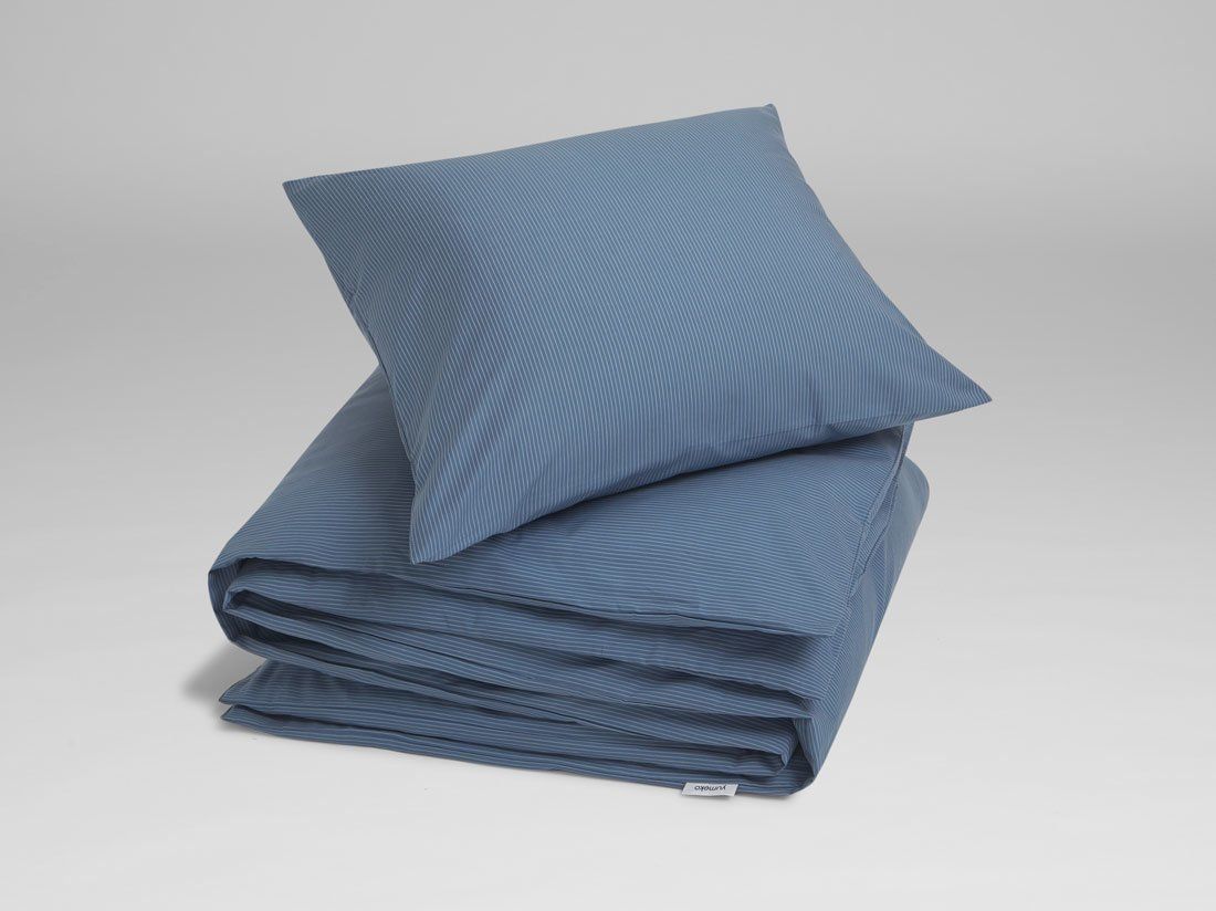 TENCEL™-Bettwäsche Blue Stripe 155x220 + 1/80x80
