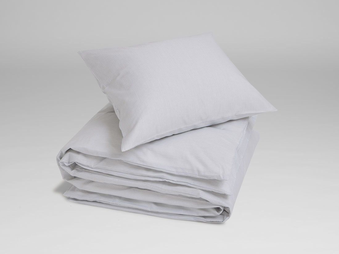 TENCEL™-Bettwäsche White Stripe 155x220 + 1/80x80