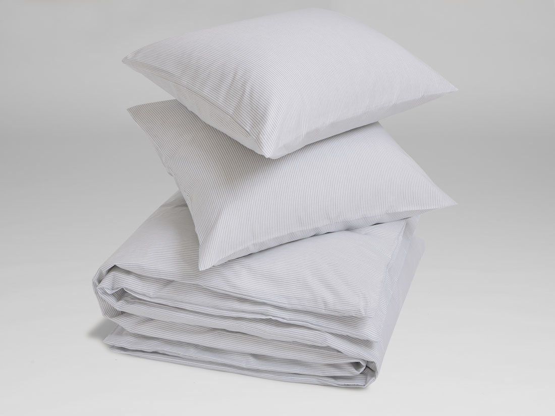 TENCEL™-Bettwäsche White Stripe 200x220 + 2/80x80