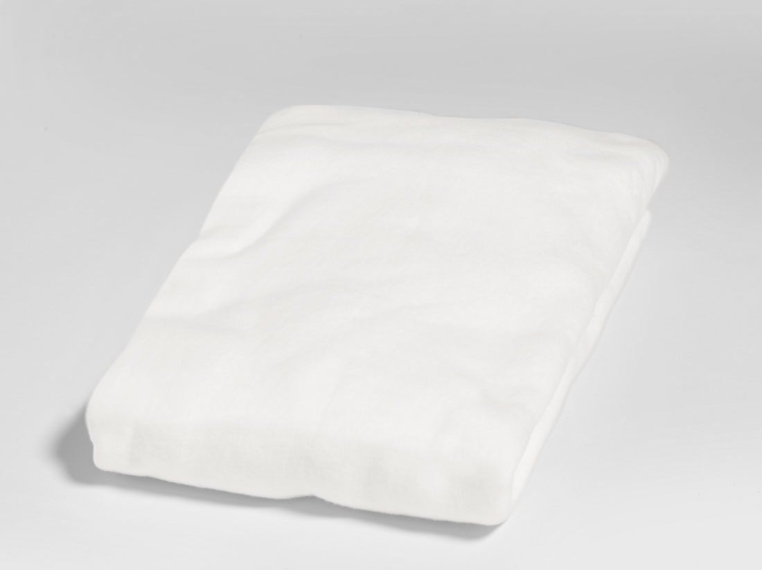 Molton katoen pure white 90x220x30