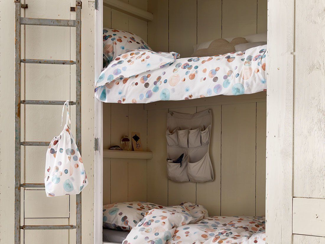 Påslakan för barn percale watercolor dots