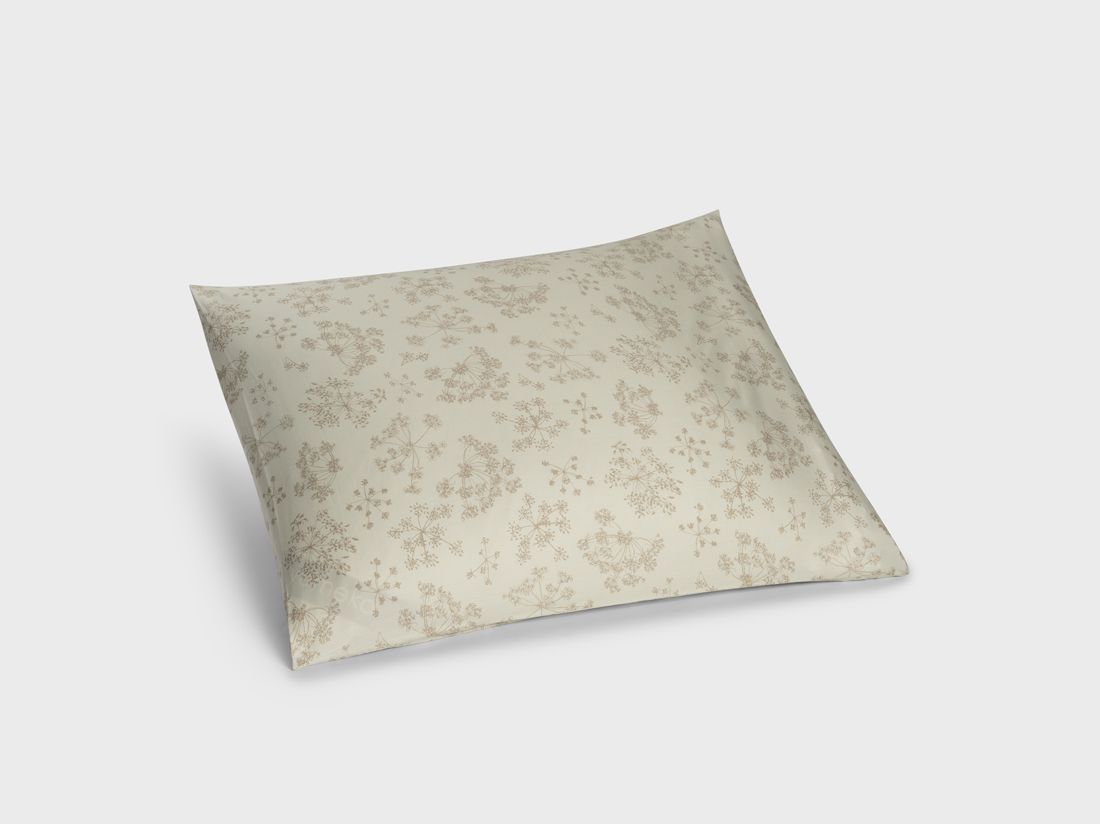 Kissenbezug Baumwollsatin natural bloom 50x60