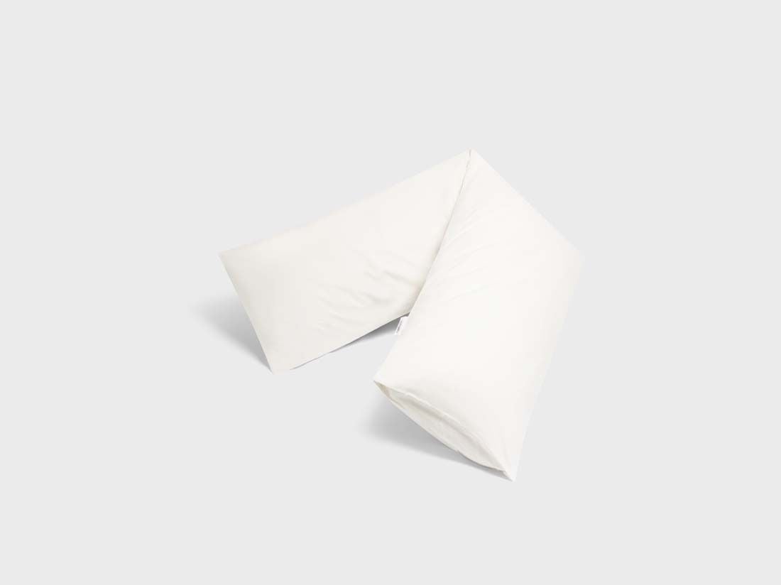 Kussensloop zijslaper percal katoen blissful white 37x160