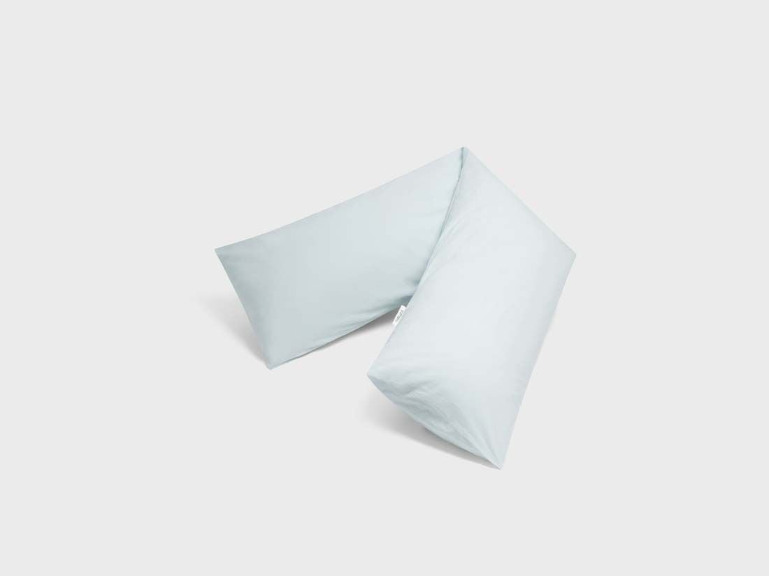 Örngott för sidosovare bomullspercale playful aqua 37x160