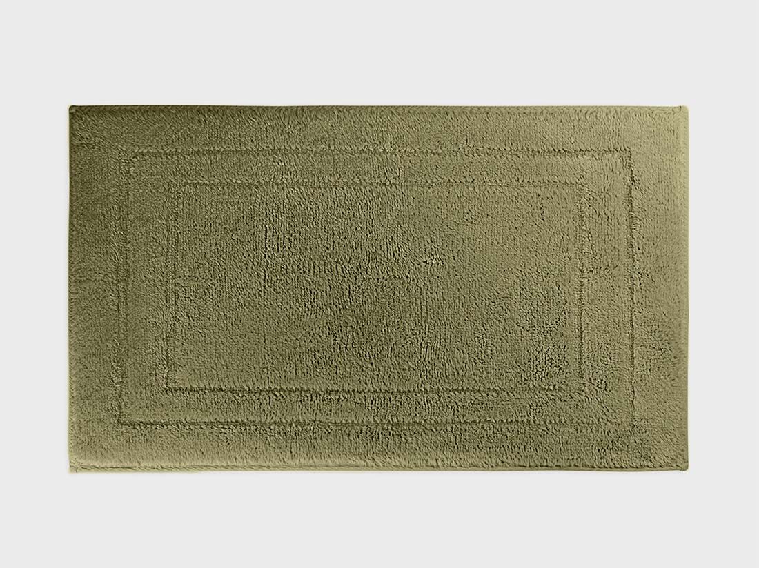 Tapis de bain de luxe vert olive 50x80