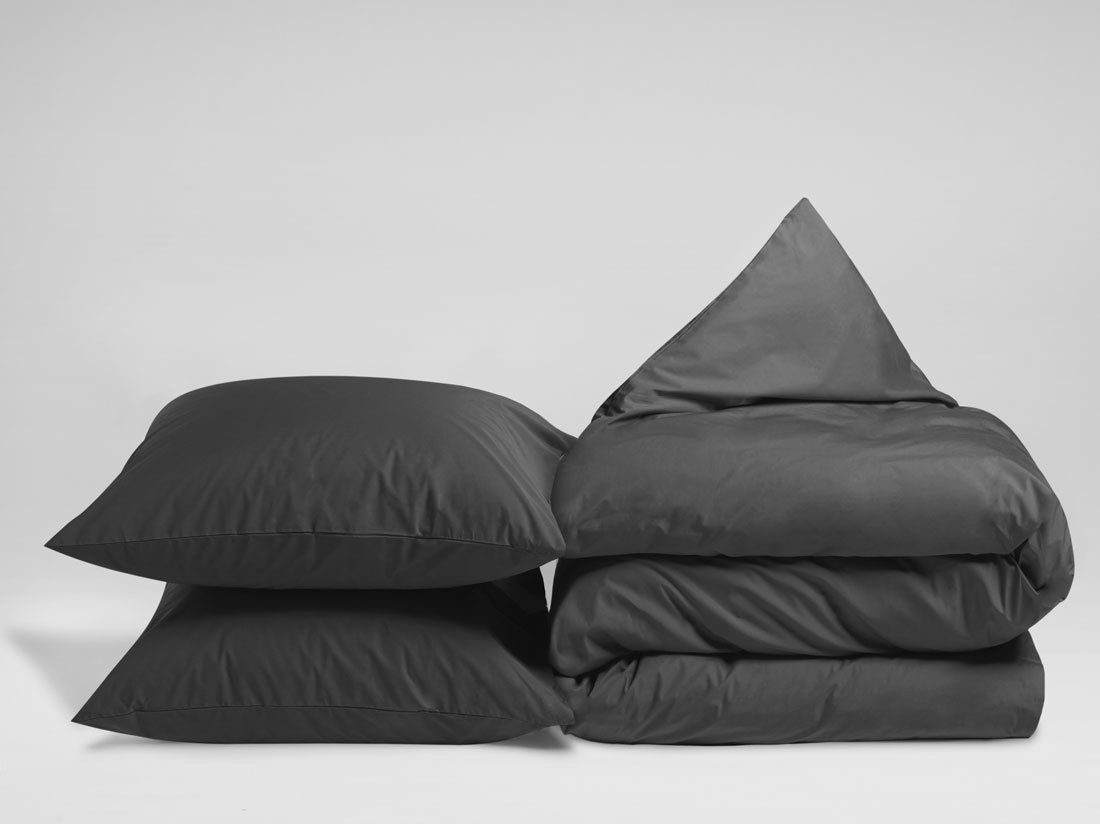 Perkal-Bettwäsche Dark Grey