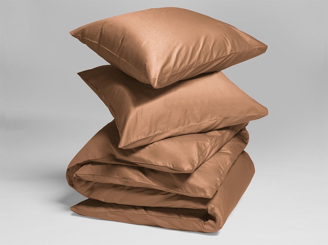 Satin-Bettwäsche Caramel