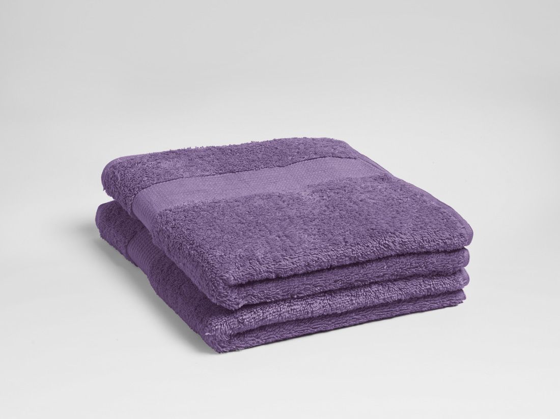 Serviettes éponge violet 50x100